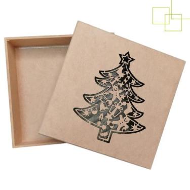 Imagem de Caixa MDF Decorada Temas Natal 15x15x5 Embalagem Presente - Expresso d