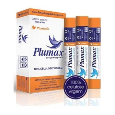 Imagem de Lençol Hospitalar Para Maca 70x50 Plumax Picotado 100% Celulose kit 6 