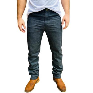 Imagem de Calça Jeans Masculina Tradicional Reta Sem Lycra para Trabalho - LEGIT