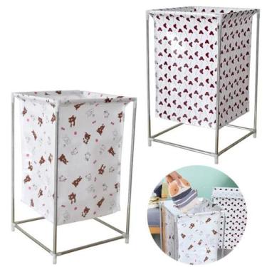 Imagem de Roupeiro Organizador Cesto Retangular Desmontável Estampado - Yeet