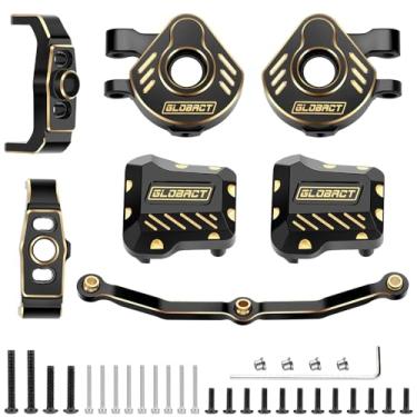 Imagem de EPINON Ackerman Angle Brass Kit for 1/18 TRX4M Steering Links Steering Blocks Knuckle Caster Blocks C-Hubs and Axle Cover 75g Counterweight RC Crawler Car Upgrade Accessories