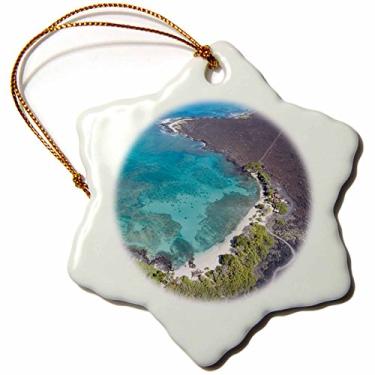 Imagem de 3dRose Mahaiula, Kailua Kona Coast, Ilha do Havaí-US12 DPB1321-Douglas Peebles Enfeite de floco de neve