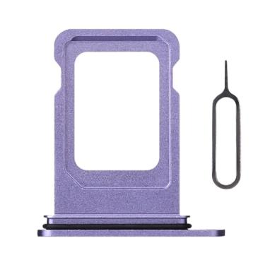 Imagem de Risidamoy Bandeja de cartão SIM única roxa de substituição para iPhone 12 versão EUA adaptador de bandeja de cartão SIM com ejetor SIM para iPhone12 Peças de reposição de reparo de celular A2172 A2402