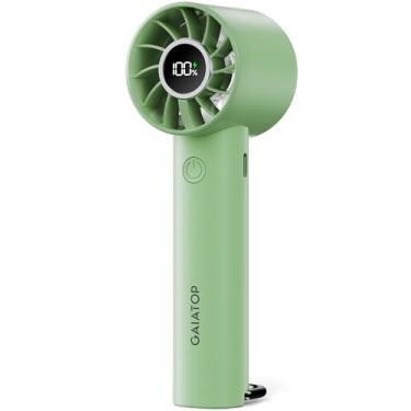 Imagem de Gaiatop Mini ventilador portátil, ventilador portátil com visor LED e lanterna, 3 velocidades 2000 mAh ventilador de bateria recarregável USB, pequeno ventilador de mesa pessoal para mulheres, homens,