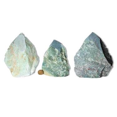 Imagem de 05 Quartzo Verde Pedra Pé e Bico Serrado 1 a 2Kg Tipo B - CristaisdeCu