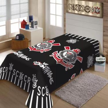 Imagem de Cobertor Manta Solteiro Jolitex Time Futebol Palmeiras Verdão Vai Cori