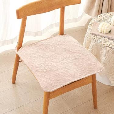 Imagem de PENGKTXXY Almofada de cadeira antiderrapante com laços para quatro estações, cor sólida, almofada de assento de escritório, supermacia, para cadeira de mesa, cadeiras de jantar, cadeira de cozinha