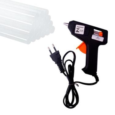 Imagem de Aplicadora Para Cola Quente 10W Bivolt Kit Com 12 Bastões De Cola - Ap