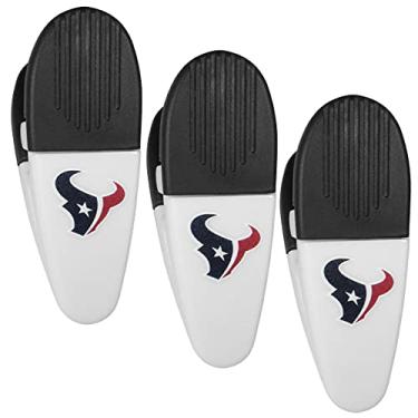 Imagem de Siskiyou Sports NFL Houston Texans ímãs unissex Fan Shop Mini Chip Clip Ímãs, pacote com 3, cores do time