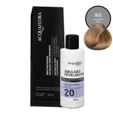 Imagem de Coloração Acquaflora 9.0 60g + Água Oxigenada 20 Volumes 90ml