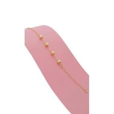 Imagem de Pulseira infantil Banhada a Ouro Com Bolas Bijou Art