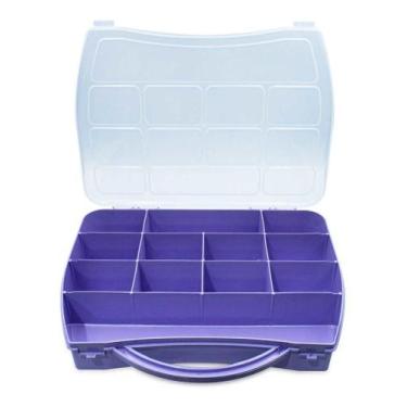 Imagem de Maleta Organizadora com 12 Divisórias para Bijuteria Joias Acessórios 