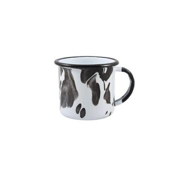 Imagem de Caneca Esmaltada Luxo Marmorizada Preta 70ml Café Ágata - Ewel
