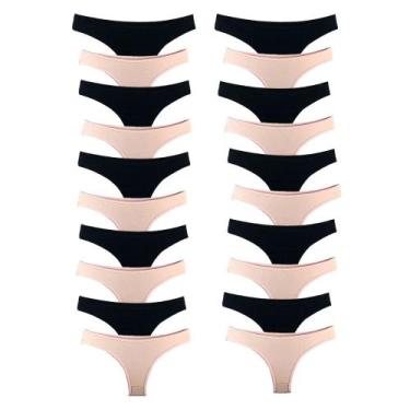 Imagem de Kit 20 Calcinhas Fio Dental Algodão Cotton Básica Lisa Lingerie - Try 