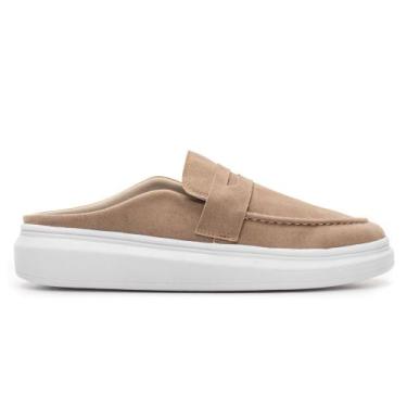 Imagem de Mule Mocassim Sapato Masculino Camurça Sola Anti Derrapante Berlutini 