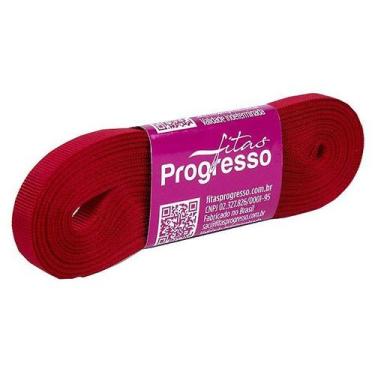 Imagem de Fita Gorgurão Progresso 7mm nº1 - 10m Cor 209 Vermelho - 01 unidade - 