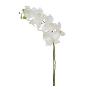 Imagem de Haste Flor Artificial Orquídea Phalaenopsis Real Toque X8 77cm - FLORE