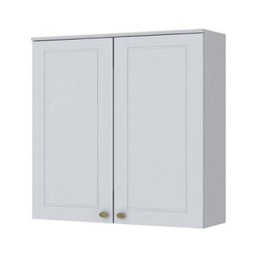 Imagem de Armário Aéreo Henn 2 Portas 80Cm Mdf Americanas Branco, Branco HP