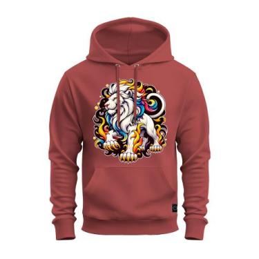 Imagem de Moletom Leão Colorido Blusa De Frio Agasalho Varias Cores - Nexstar, B