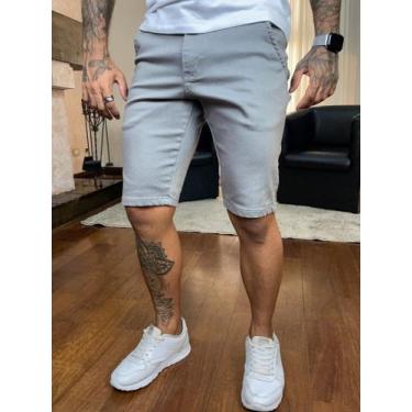 Imagem de Bermuda Sport Fino Bolso Faca Masculino - Next Jeans, Cinza claro, 42