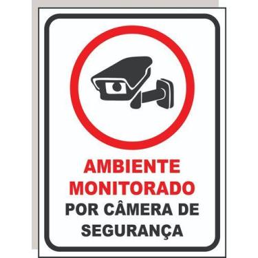 Imagem de Placa Ambiente Monitorado Por Câmeras De Segurança Ps 1mm - Royal Art