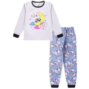 Imagem de Pijama Feminino Infantil Menina Inverno em Meia Malha Estampado - Anal