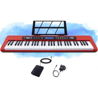 Imagem de Teclado Musical KB-300 Kobe 61 Teclas com sensibilidade Vermelho