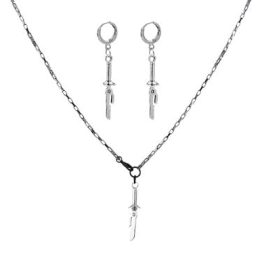 Imagem de AITUNAN Colar Toji Fushiguro Invertido Lança do Céu Colar Brincos Pulseira Anime Costume Jewelry, Free Size, Zinco, Sem Pedra Preciosa