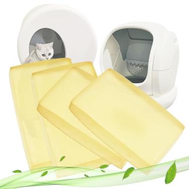 Imagem de Eliminador de odores de substituição para caixa de areia autolimpante para gatos MeoWay, desodorizador de banheiro para gatos compatível com caixa de areia automática MeoWant (pacote com 4)