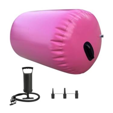 Imagem de Deevoka Esteira inflável da ginástica, rolo do ar da ginástica do tambor da ginástica, rolo da ginástica para o exercício do treinamento do ginásio, Rosa