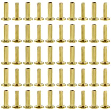 Imagem de 25 Sets New Cutlers Cutlery Rivets 5/16" x 1/2" Knife Making Handle Pins Brass
