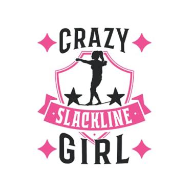 Imagem de Slackline Notebook: Crazy Slackline Girl Slackliner Gymnastics / 6x9 inches / 120 graph sites