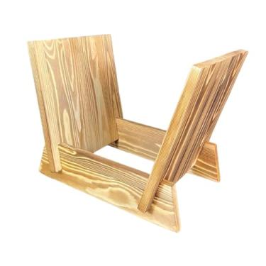 Imagem de Fancyes Expositor de Livros de Mesa em Madeira, Prateleiras para Livros de Receitas E