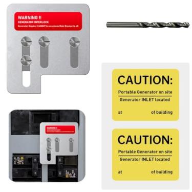 Imagem de QYZZRS Kit de Intertravamento de Gerador, Compatível com Painéis Square D Qo Ou Homeline de 150 Ou 200 A. Espaçamento de 1 3/8" Entre O Disjuntor Principal e O Gerador. Kit Profiss (,)