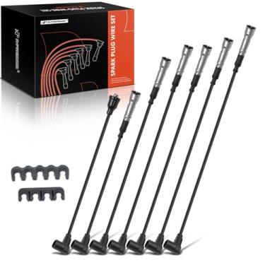 Imagem de A-Premium Conjunto de 7 fios de vela de ignição compatível com Mercedes-Benz 280/280C 1973-1976, 280CE 1978-1981, 280E 1977-1981, 280S 1975-1976, 280SE 1977-1980, L6 2.8 L