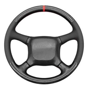 Imagem de MEWANT Capa de volante costurada à mão para Chevrolet Silverado 1500 1999-2002 Acessórios de volante para Chevrolet