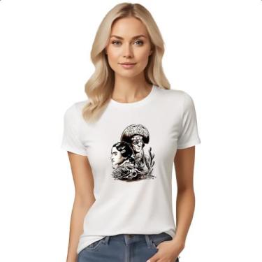 Imagem de Camiseta Baby Look Lampiao e Maria Bonita Desenho Grafite - Alearts, P