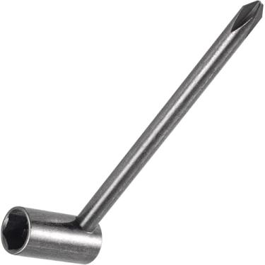 Imagem de Alpinleux 1 peça chave de haste de treliça de guitarra, chave de ajuste de reparo de guitarra de 5/40.6 cm com chave de fenda cruzada (8 mm)