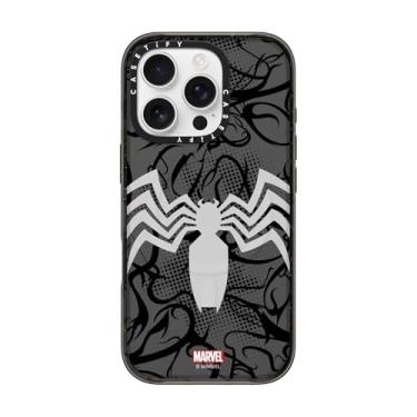 Imagem de CASETiFY Capa Impact para iPhone 16 Pro [Spider-Man Co-Lab / Proteção contra quedas de 2,5 metros/Compatível com Magsafe] - Traje Venom - Preto Transparente