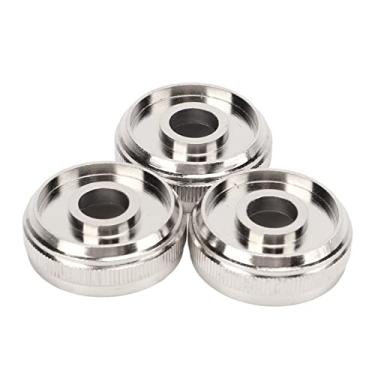 Imagem de Trompete Válvula Tampa de Tampa de Prata Metal Pistão de Pistão de Precisão Acessórios para Instrumentos Musicais de Substituição (Capa superior OE: 5615Q0)
