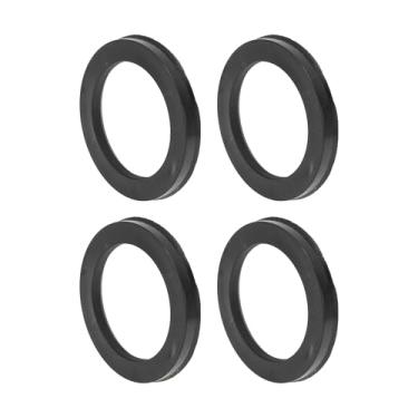 Imagem de VekAuto Anéis centralizados de cubo de roda de carro de 100,1 mm a 72,1 mm rodas de policarbonato preto eixo central amortecedor Hubrings 4 peças