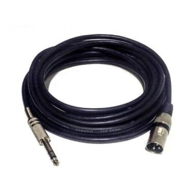 Imagem de Cabo Xlr Macho P10 Stereo Plug Conector Canon 5mt Balanceado - KATO