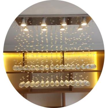 Imagem de Luminária Plafon Cristal Acrílico Espelhado Lindo - LUZ DECOR