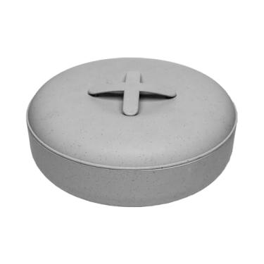 Imagem de LYOR - Petisqueira Redonda com Tampa e Divisórias em Bambu e Pp Cinza 25cm x 9.5cm