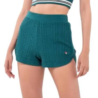 Imagem de Shorts Fila Uc Knit Stripe Feminino Verde, M