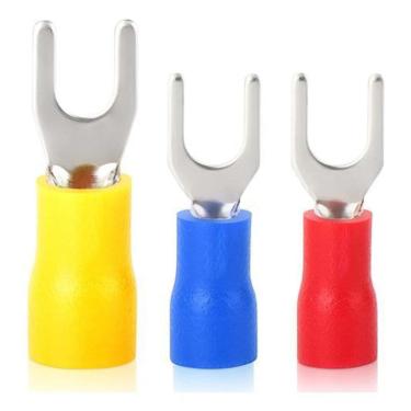 Imagem de Kit Terminal Elétrico Garfo Forquilha 0,5 A 6,0Mm - 125Pçs