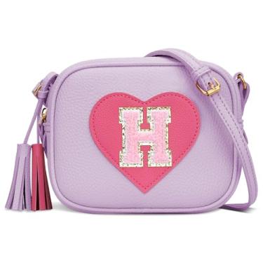 Imagem de KKXIU 2 3 4 5 6 7 8 9 10 anos de idade menina bolsa de presente infantil bolsa transversal com borla, Roxa