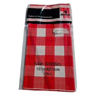 Imagem de Toalha Plástica Xadrez Festa Junina 137x274 Grande vermelha - Sm decor
