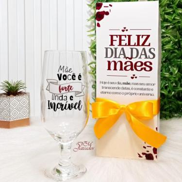 Imagem de Dia das Mães - Taça Floripa Cerveja + Caixa presente Mãe Forte e Incri