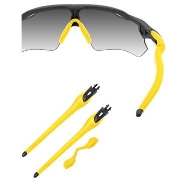 Imagem de HILEEN Óculos de sol pretos de substituição para óculos de sol Oakley Radar EV Path Pitch Advancer - Amarelo